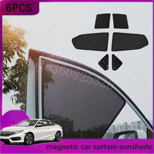 puou 6pcs high-end custom for 2018-19 magnetic car curtain sun shade car window shade styling